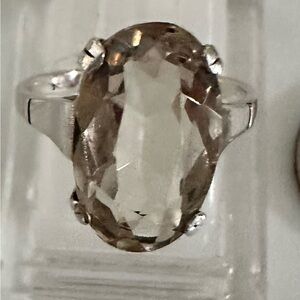 light topaz ring sterling silver